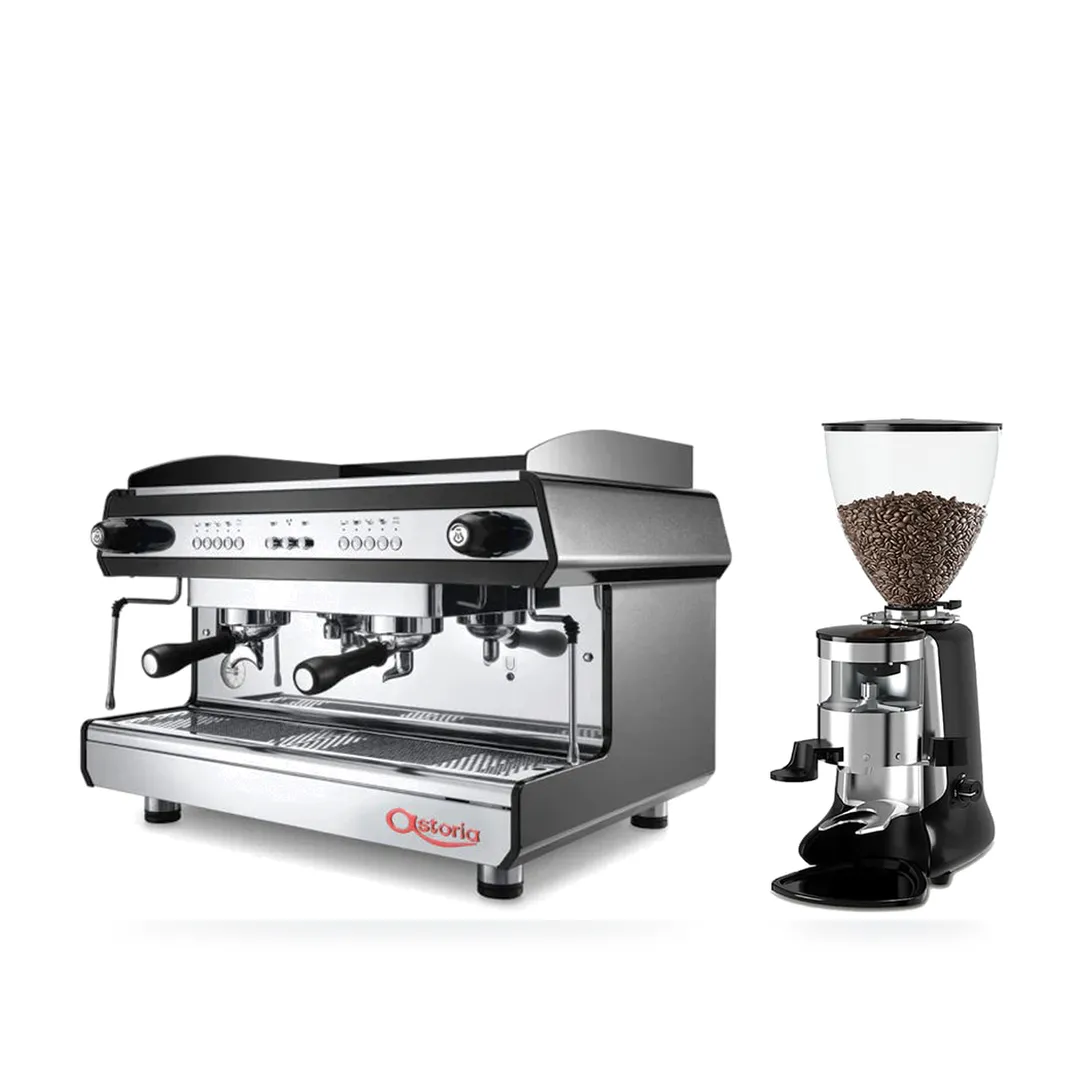 Combo Astoria Tanya 2G + HeyCafe HC600 V2 — combo máy pha và máy xay cà phê