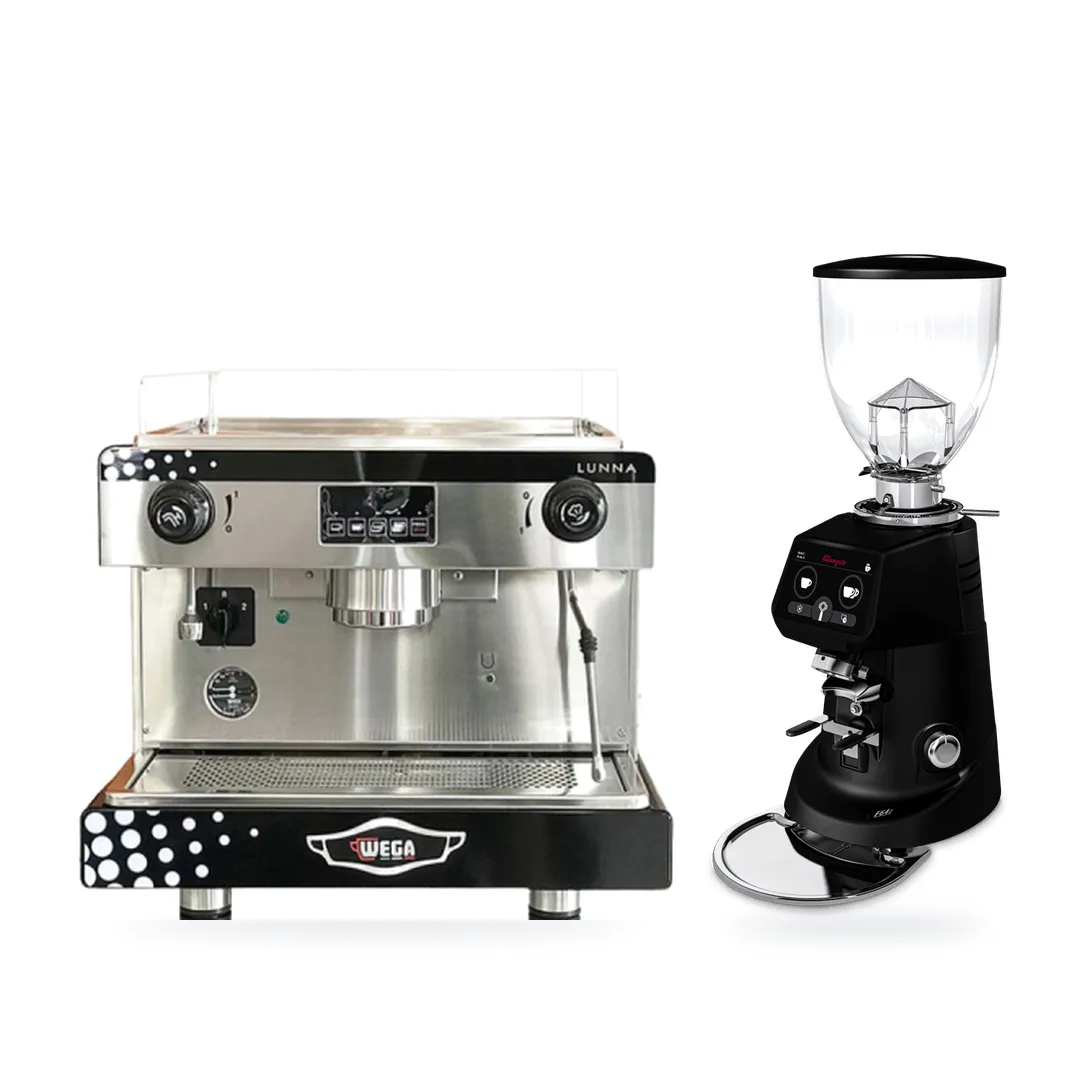 Combo Wega Lunna 1G + Fiorenzato F64E — combo máy pha và máy xay cà phê